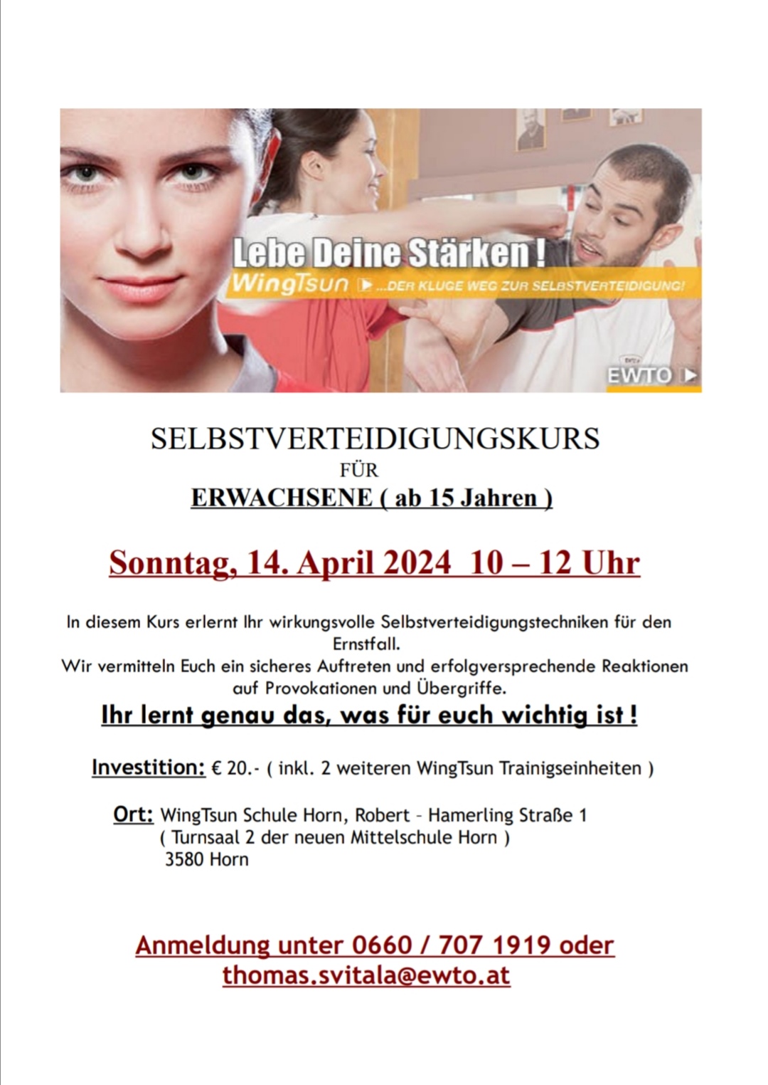 Selbstverteidigungs-Kurs